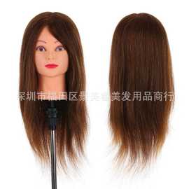 美发头模全真发学徒练手理发店假人头模特头剪发专用可烫染吹造型