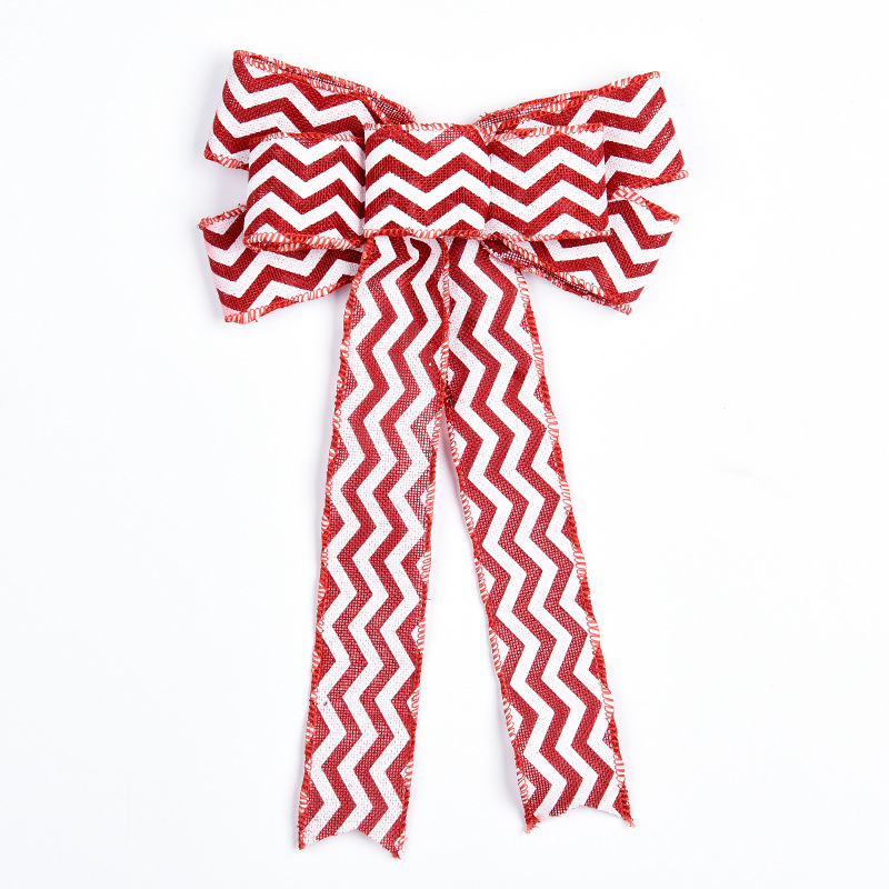 Nuevo 20cm Navidad Lino arco Navidad decoración colgante japonés estilo coreano grande impreso arco