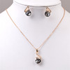 Fashionable zirconium, set, pendant, necklace and earrings, simple and elegant design, micro incrustation