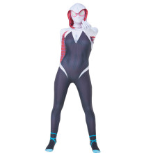 万圣节热卖Spider Gwen女蜘/蛛/格温Zipup史黛西蜘蛛侠平行宇宙2