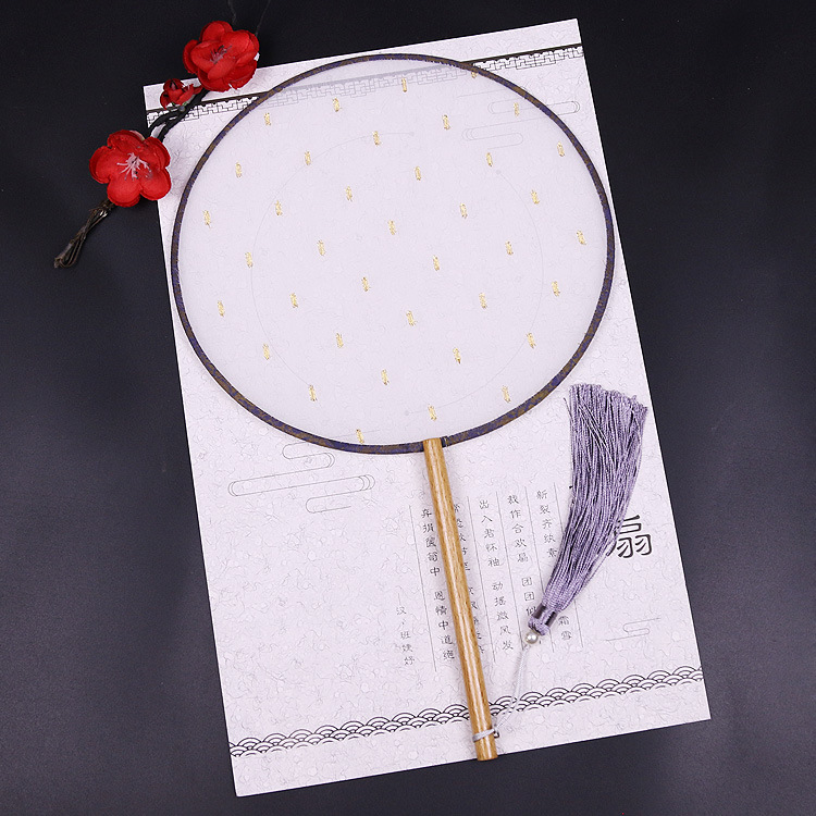 Imitación clásica Palacio ventilador estilo antiguo seda cara Palacio ventilador caligrafía y pintura DIY hecho a mano en blanco ventilador fábrica al por mayor