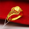 Copper gold -plated opening female quit flower ring Korean fashion plum blossom imitation gold ring advertising practical ladies gift