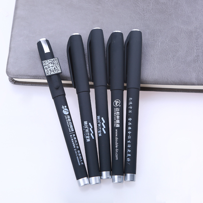 Gran capacidad de metal pintura gel pluma publicidad pluma logotipo firma pluma prescripción pluma hotel pluma QR código helado