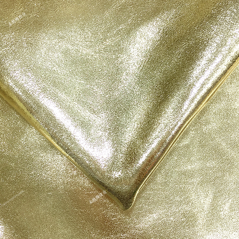 鞋包衣服用双层碎金贴膜头层牛皮真皮