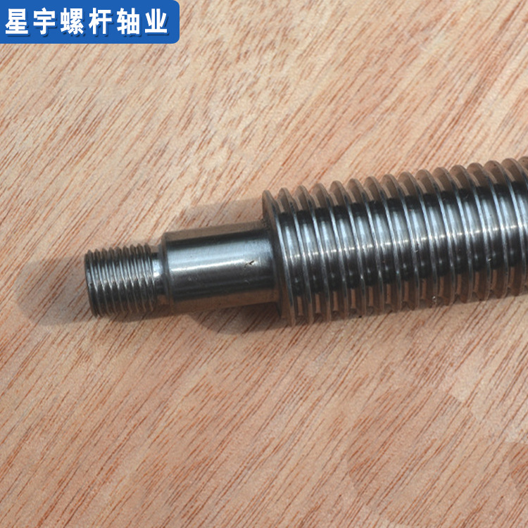 厂家直销螺丝杆T20×螺距2.5 一头 #45钢螺柱纹理通丝柱