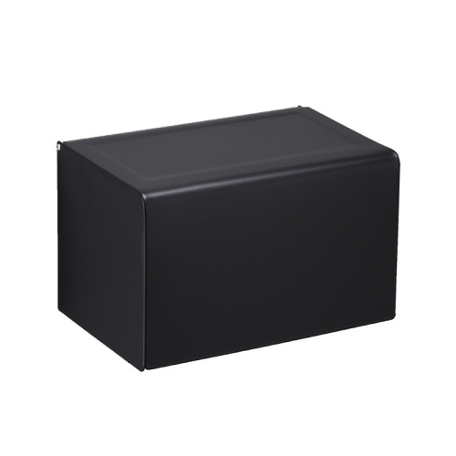 Space aluminum black paper towel holder roll paper holder bathroom matte black toilet paper holder European style bed and breakfast extended tissue box