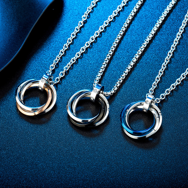 Necklace hip-hop style stainless steel