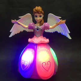 儿童电动玩具天使公主发光音乐万向电动玩具小女孩礼物跳舞玩具