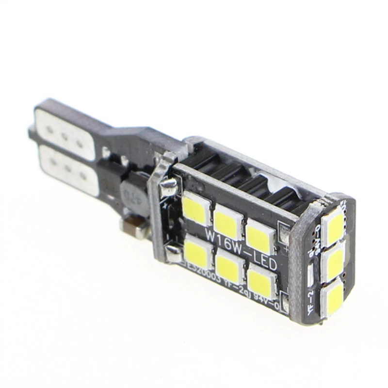 Декодирование автомобильной светодиодной лампы Canbus W16W T15 2835 15SMD светодиодный указатель поворота заднего хода