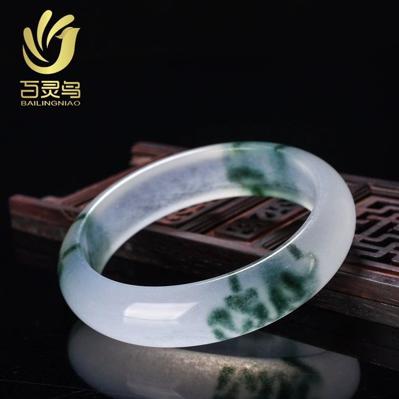 Emerald bracelet Myanmar jade, ice imitation