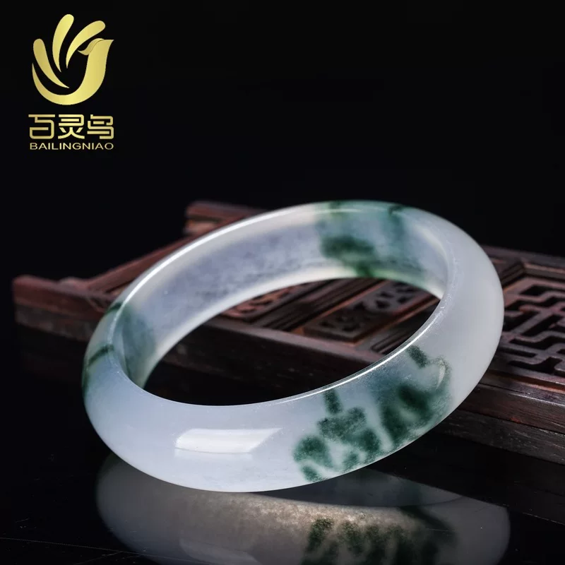Emerald bracelet Myanmar jade, ice imitation