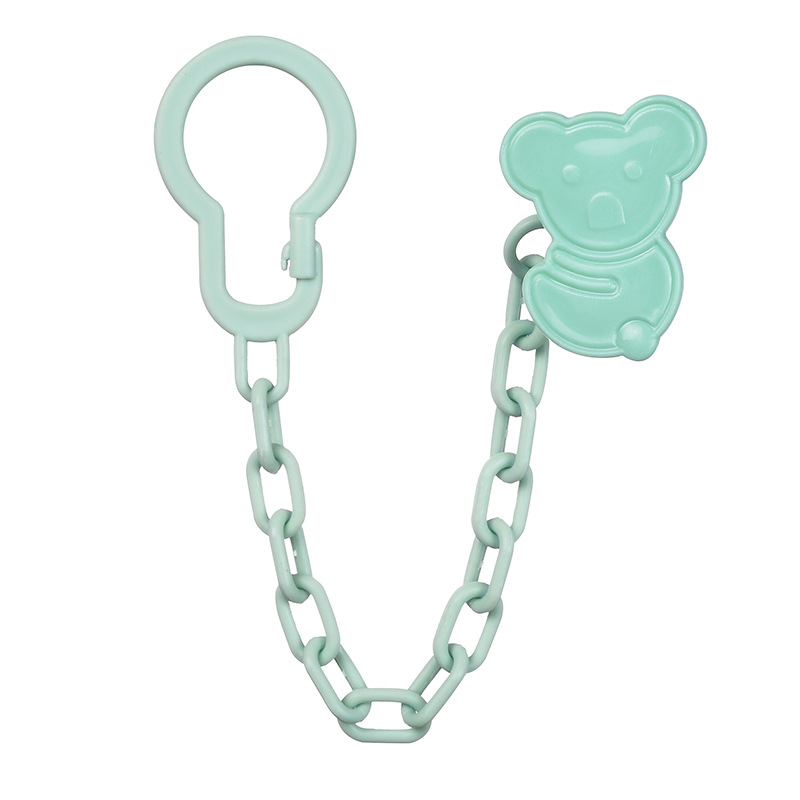 Chupete directo de fábrica cadena anti-gota Cadena de chupete negrita hebilla de seguridad clip bebé chupete cadena anti-perdida