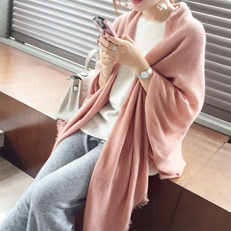 Women's Soft Imitation Cashmere Shawl Scarf Winter Thickened Warm_voghion.com