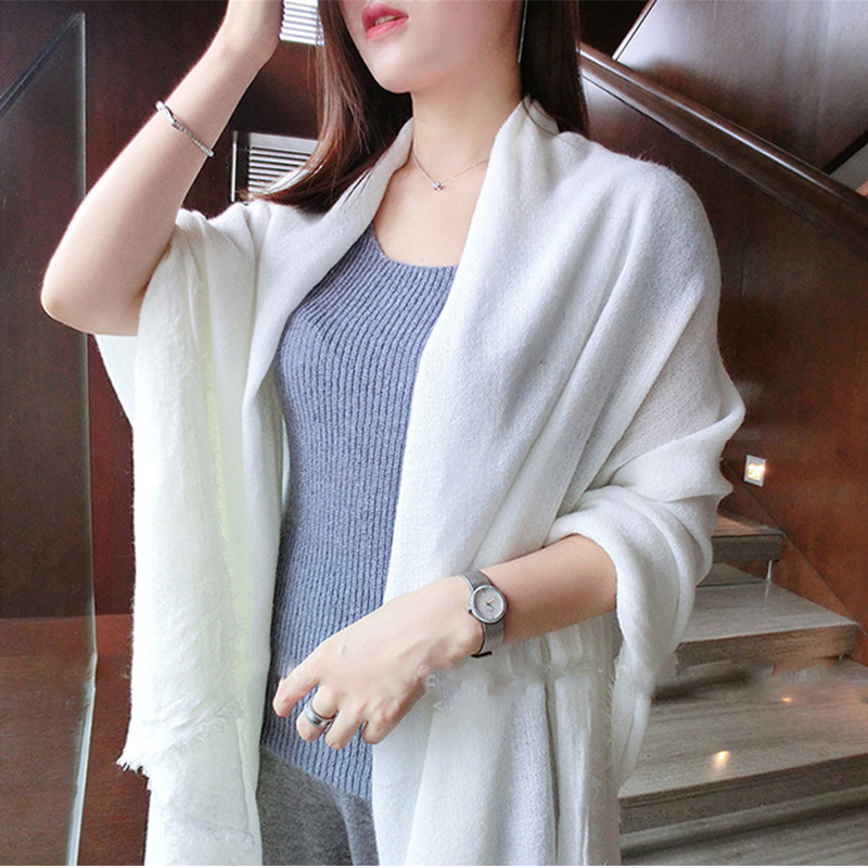 Women's Soft Imitation Cashmere Shawl Scarf Winter Thickened Warm_voghion.com