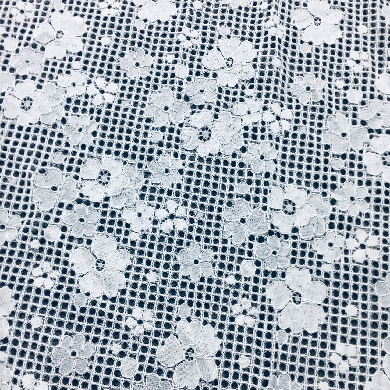 锦棉蕾丝面料精致小梅花骨线婚纱服装服饰辅料手工DIY花边布