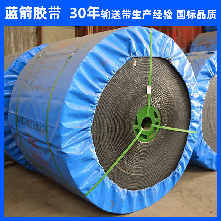 河北蓝箭厂家供应耐油输送带油性物料聚酯帆布橡胶输送带