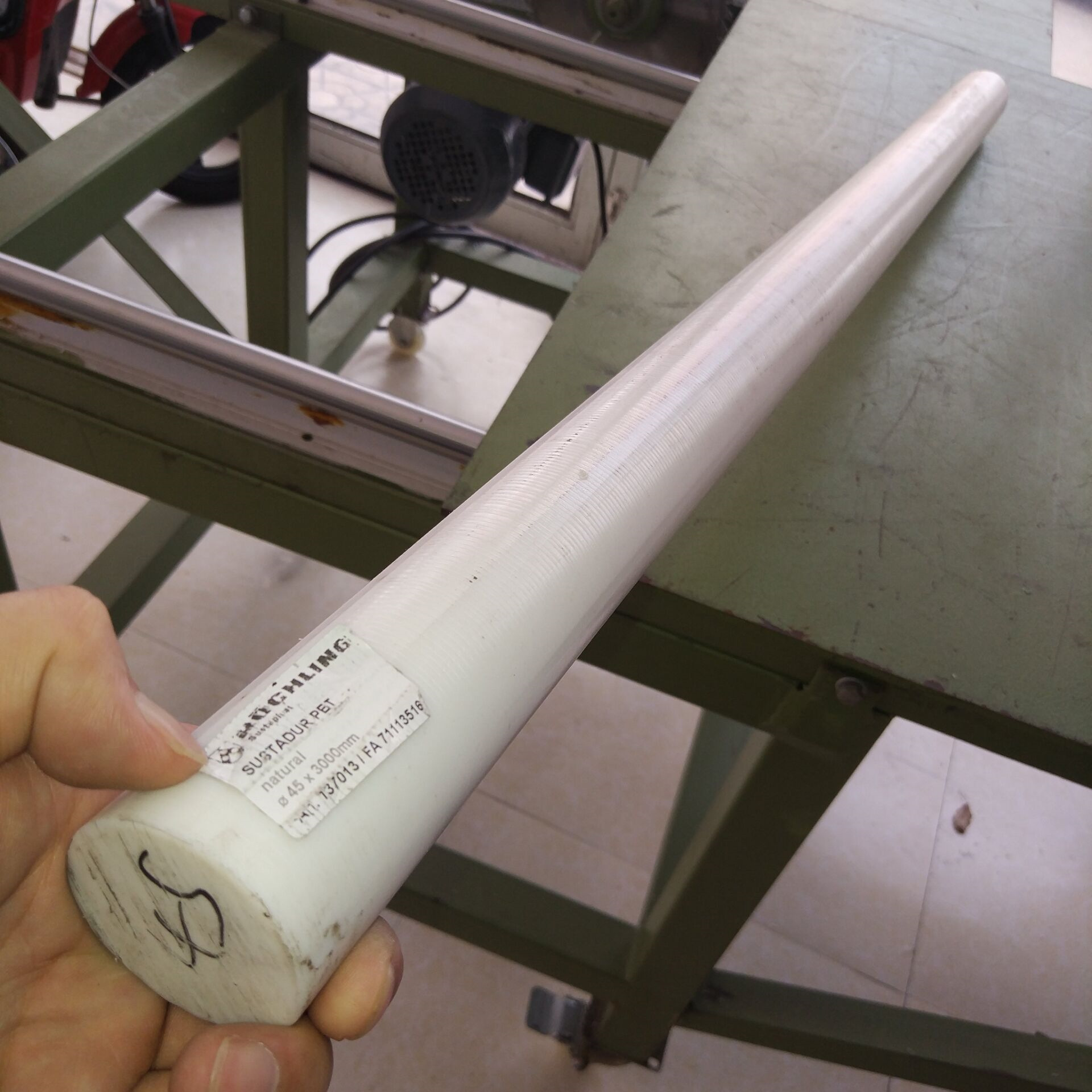 德国瓷白色pet-p棒 聚酯棒 食品级pet棒材