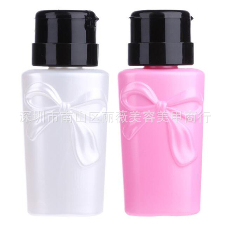 Nail art tools nail art press bottle nail polish remover nail polish remover bow press bottle with lock press bottle