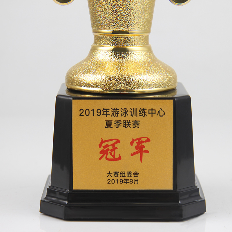Trofeo de cristal no metálico, plástico galvanizado, para estudiantes, reuniones deportivas, baile, juguete pequeño, competición, antorcha, trofeo personalizado