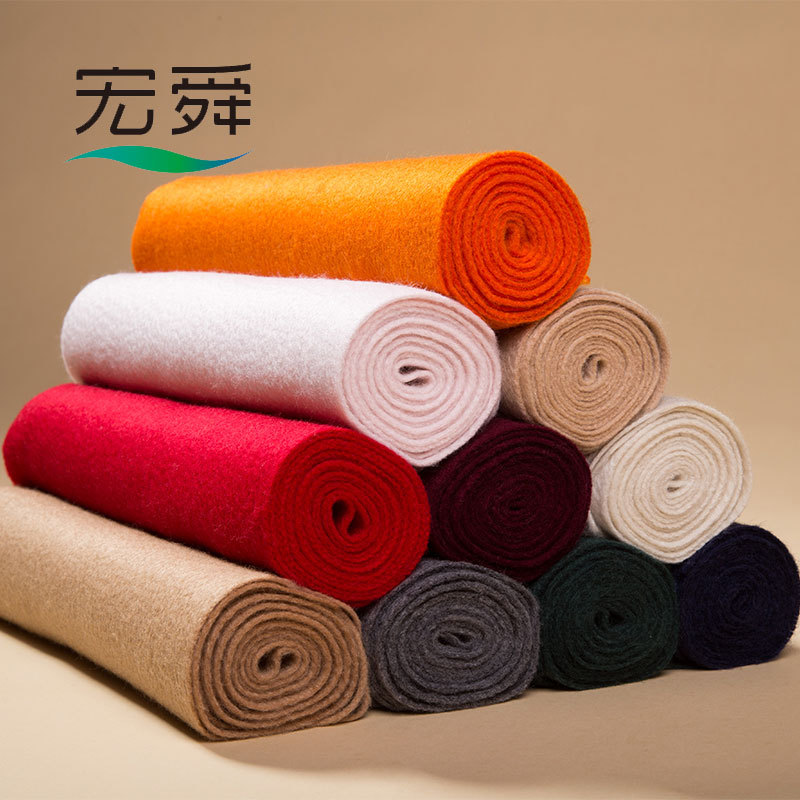 内蒙古宏舜羊毛围巾女工厂现货批发2023秋冬素色羊绒围巾