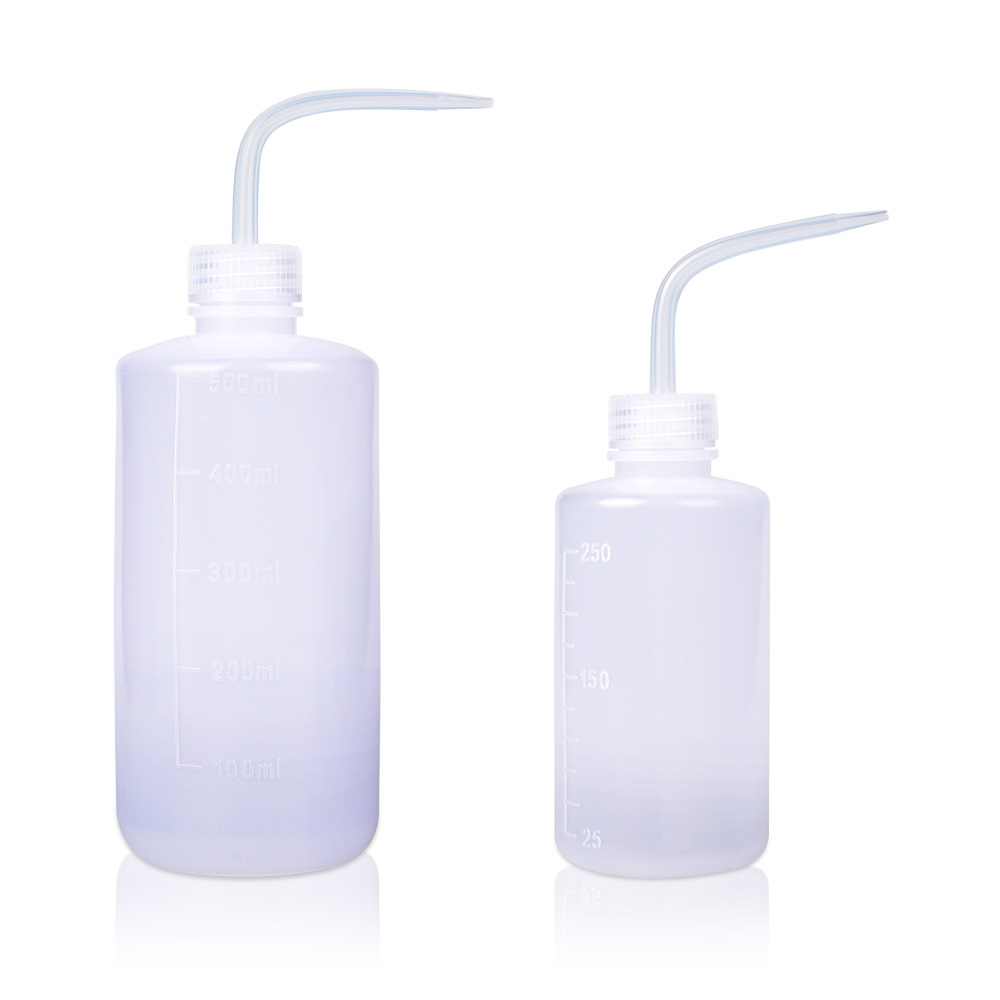 Plastic wash bottles, elbow rinse bottles, cleaning bottles, air blowing bottles, squeeze bottles (250ml, 500ml)