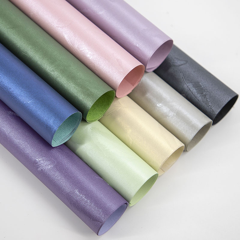 120g pluma de papel perlado papel de regalo de negocios de moda papel PS cubierta de libro de papel Flor de Papel DIY REUNIÓN ANUAL