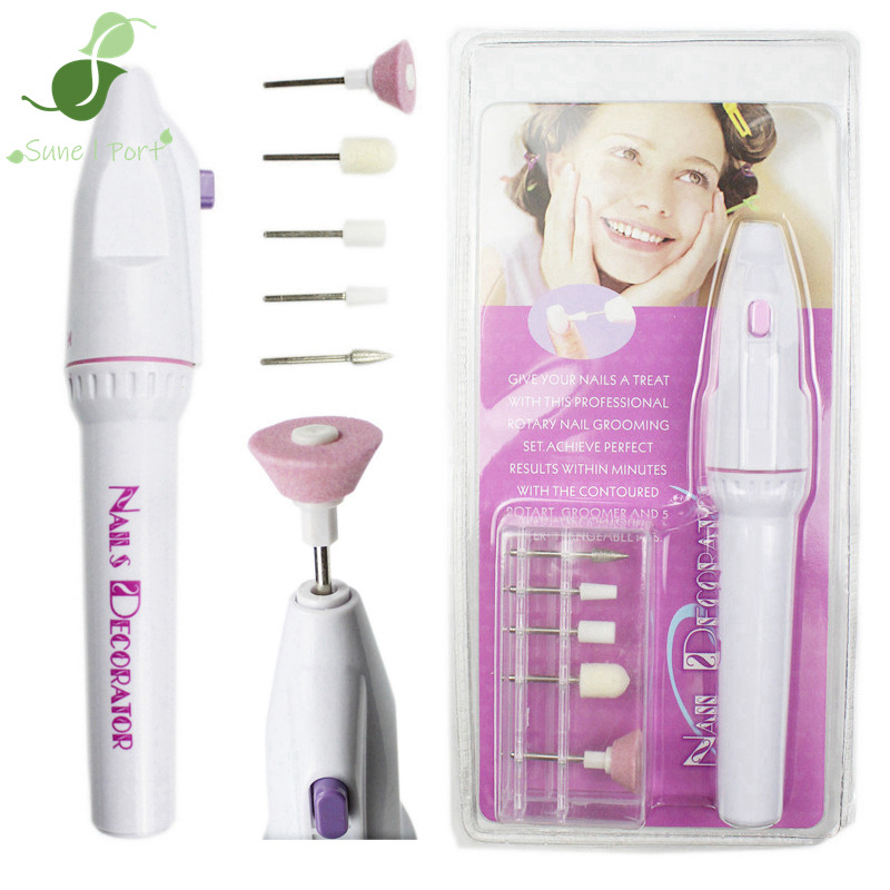 Mini Pulidora de Uñas Eléctrica Portátil — Set de Lijado y Pulido Tipo Pluma con Doble Blíster