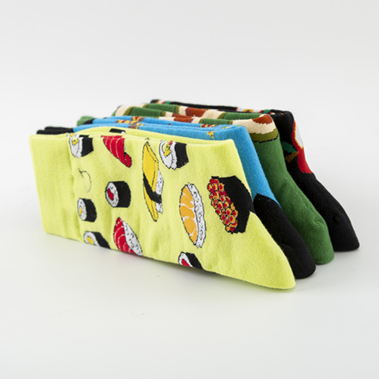 New Colorful Trendy Socks Colorful Gourmet Socks Casual Cotton Socks European and American Street Trend Mid calf Socks Wholesale_voghion.com
