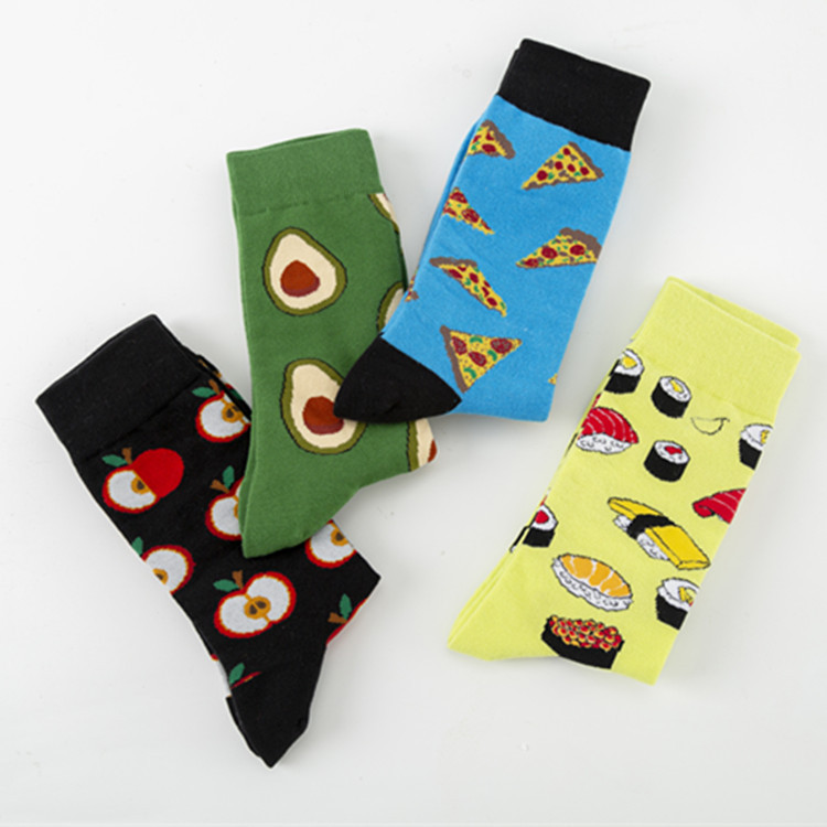 New Colorful Trendy Socks Colorful Gourmet Socks Casual Cotton Socks European and American Street Trend Mid calf Socks Wholesale_voghion.com