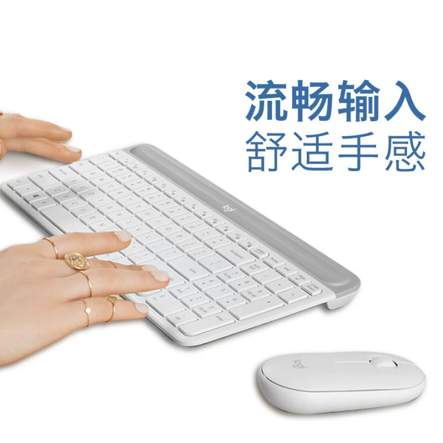 Logitech (Logitech) MK470 full -size ultra -thin home office F wireless keyboard mouse set