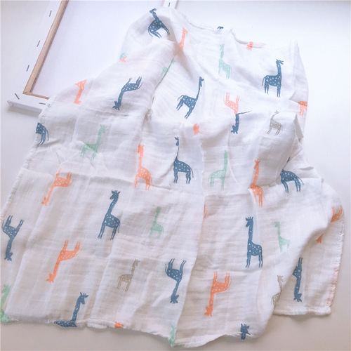 New baby 60*60 bamboo cotton gauze bath towel windproof and sunscreen gauze towel swaddle towel multi-functional cotton saliva towel