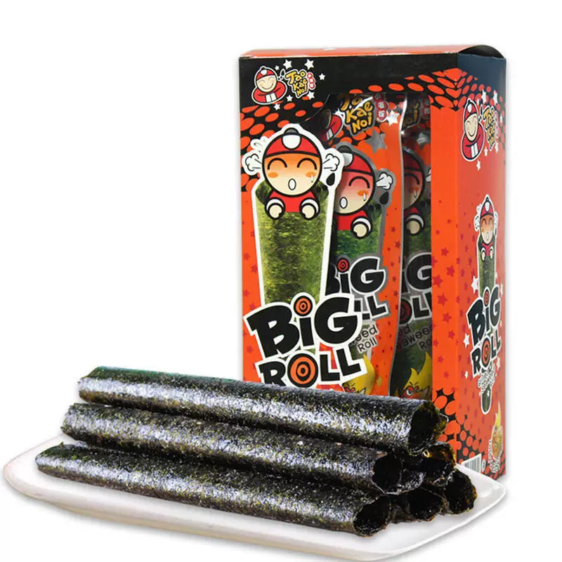 Grilled Seaweed Roll (Big Roll) Crispy Snack, Thailand Import, 32.4 g, Multi Flavors
