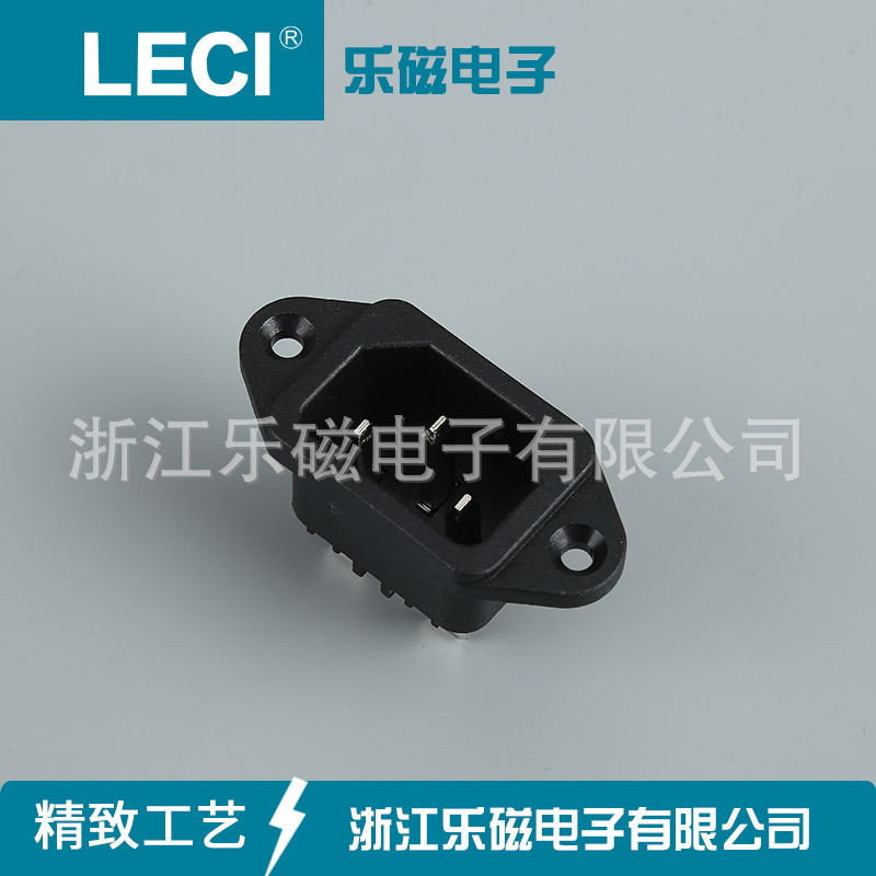 厂家批发现货供应DB-14-1P-WW型接线插座三孔黑色工业电压插座