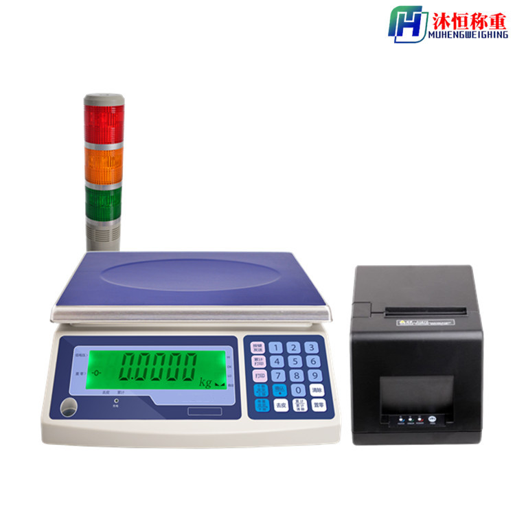 带报警输出电子秤 30kg/1g计重计数型桌秤 带U盘储存导出数据功能