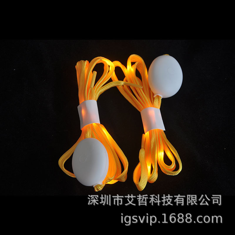 Nueva tierra empuje cordón luminoso LED perezoso zapatos luminosos luz juventud tejida cinta de nylon suministro directo de fábrica al por mayor