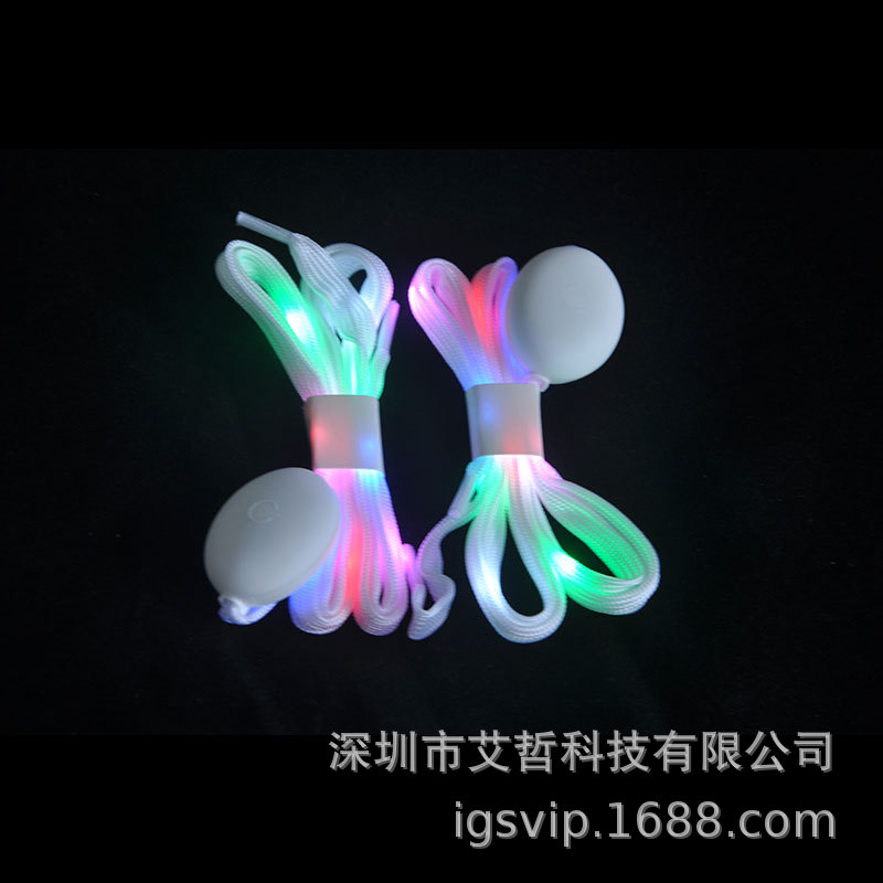 Nueva tierra empuje cordón luminoso LED perezoso zapatos luminosos luz juventud tejida cinta de nylon suministro directo de fábrica al por mayor