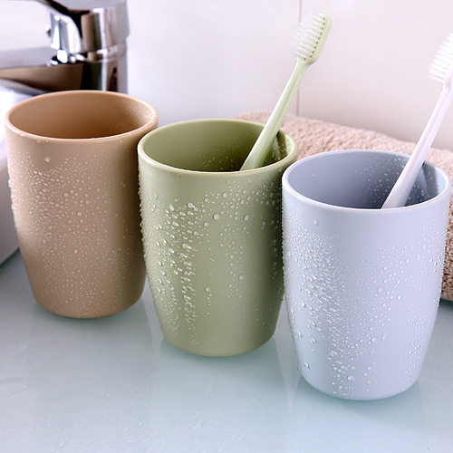 T韩国创意漱口杯水杯旅行儿童环保小麦刷牙杯情侣牙刷杯洗漱杯