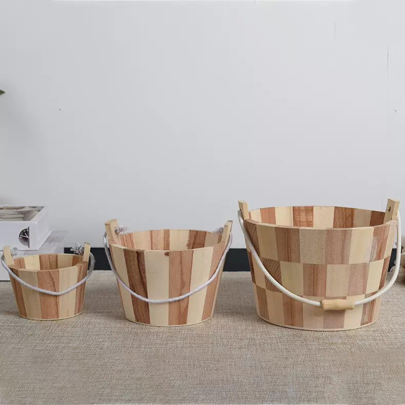 定制家用厨房蒸饭桶储水桶水果收纳桶木桶木质大容量手提敞口木桶