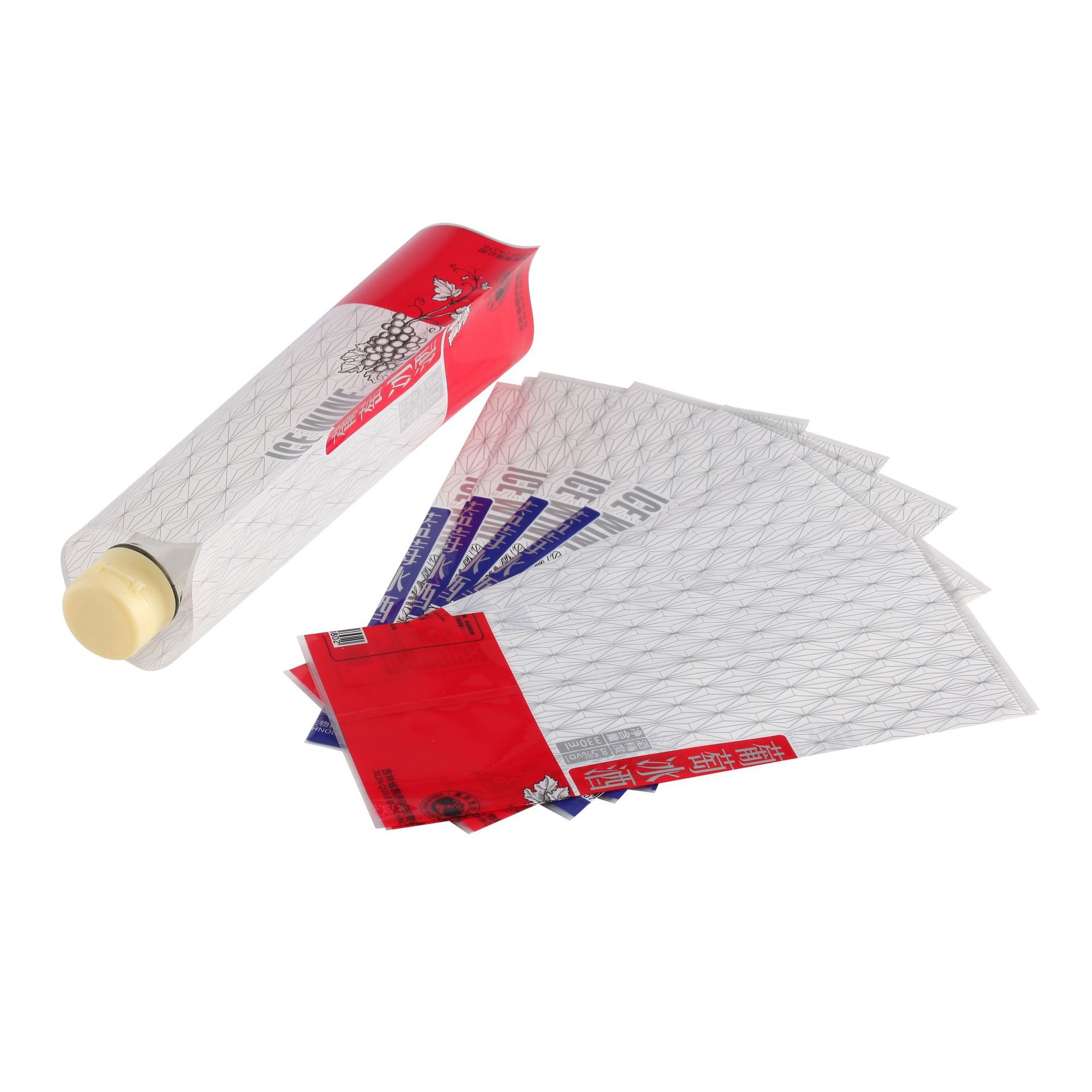 pvc热缩袋瓶口热收缩封口膜矿泉水瓶子热收缩套标彩印热缩标签