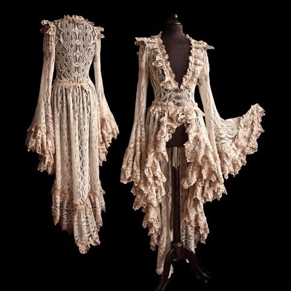 European Park Wuhua Women's Fashionable and Sexy Woman Breathable Lace Patchwork Design Retro Women's Dress