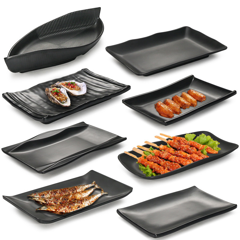 Melamine Barbecue Plate Rectangular Commercial Imitation Porcelain Tableware Hot Pot Side Dish Plate Japanese Sushi Cold Dish Business Gift Melamine Barbecue Plate Rectangular Commercial Imitation Porcelain Tableware Hot Pot Side Dish Plate Japanese Sushi Cold Dish Business Gift