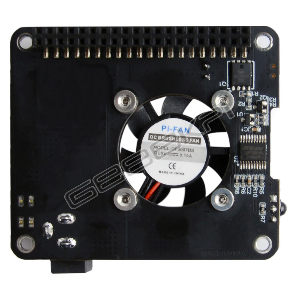 Подходит для платы питания Raspberry Pi 4/3B+ 5В 4А с вентилятором и инфракрасным пультом управления