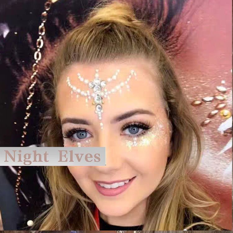 EDM cara pegado diamante tatuaje pegado diamante cara pegado diamante ceja diamante pegatinas de diamantes Festival de Música fiesta decoración de la cara pegatinas de cara de diamantes de imitación