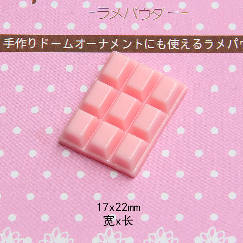 Tamaño pequeño resina simulación accesorios de chocolate mini postre decoración de la casa DIY caja del teléfono pendientes accesorios de la joyería