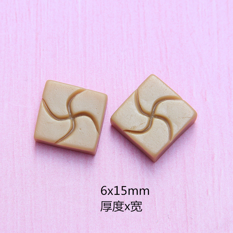 Tamaño pequeño resina simulación accesorios de chocolate mini postre decoración de la casa DIY caja del teléfono pendientes accesorios de la joyería