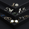 Fashionable jewelry, airplane, badge, universal brooch, sunglasses, European style, new collection