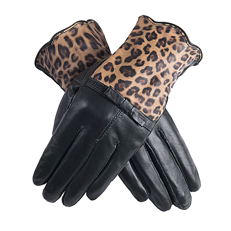 Gloves, windproof keep warm fleece winter set, genuine leather