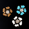 Fashionable brooch, pin lapel pin, accessory, flowered, wholesale