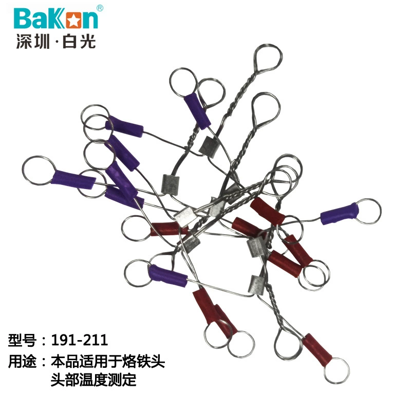 Шэньчжэнь белый свет BK191-211 Температурная линия Паяльник Головка Измерение температуры Термопара Использование 191/192 Тестер паяльника