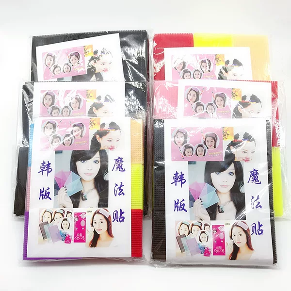 80-piece Square bangs Korean magic stickers adult women's seamless fixed hairstyle hook and loop 2 yuan store goods